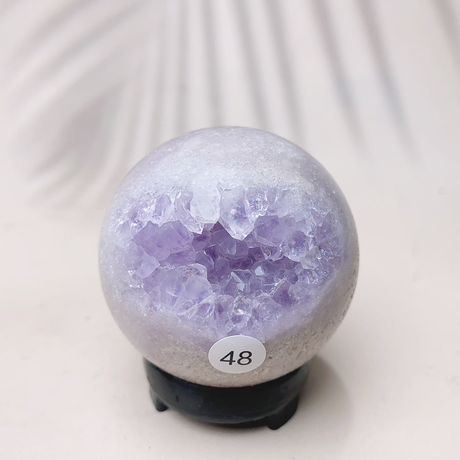 Natural Pink Amethyst Crystal Sphere