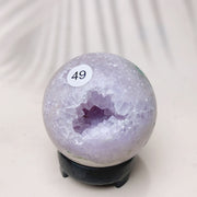 Natural Pink Amethyst Crystal Sphere