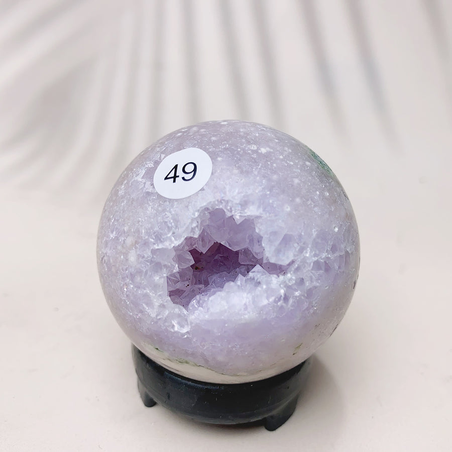 Natural Pink Amethyst Crystal Sphere