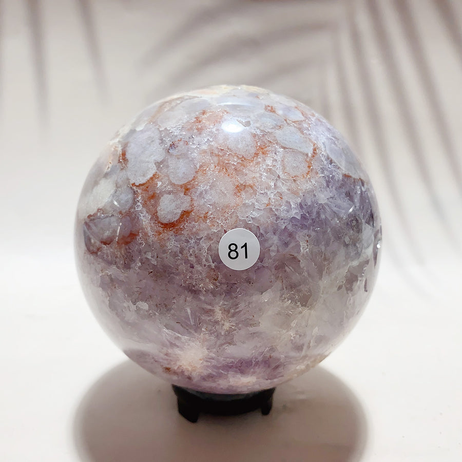 Natural Pink Amethyst Crystal Sphere
