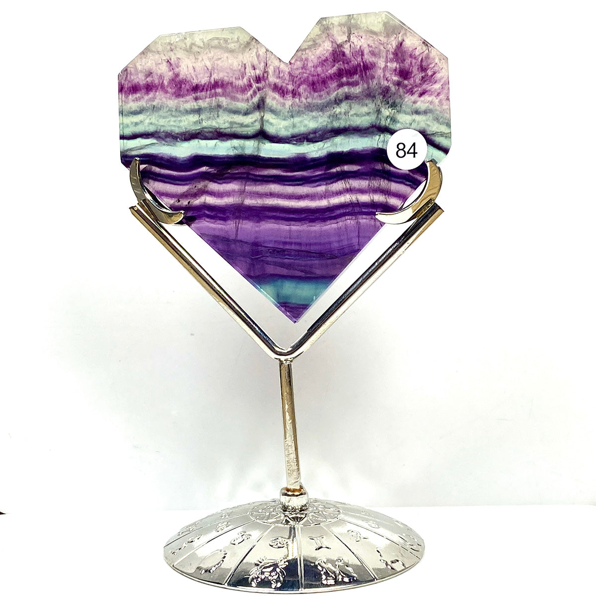 Crystal Fluorite Heart  Gemstones Minerals