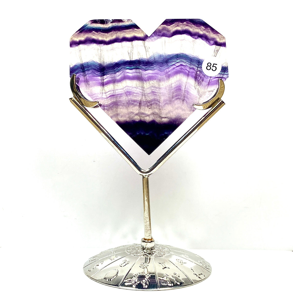 Crystal Fluorite Heart  Gemstones Minerals