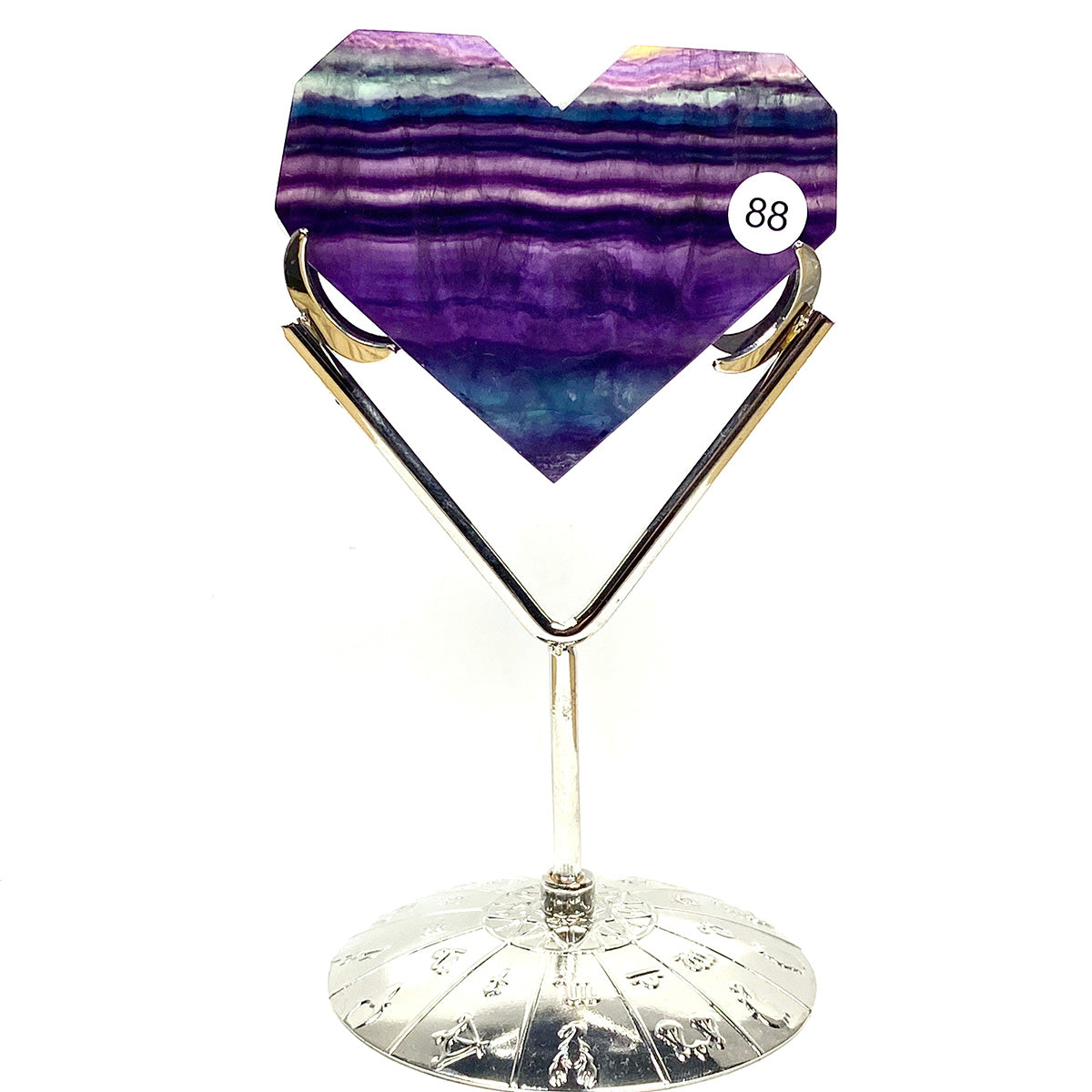 Crystal Fluorite Heart  Gemstones Minerals