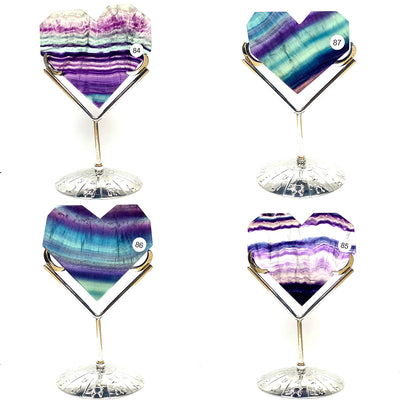 Crystal Fluorite Heart  Gemstones Minerals