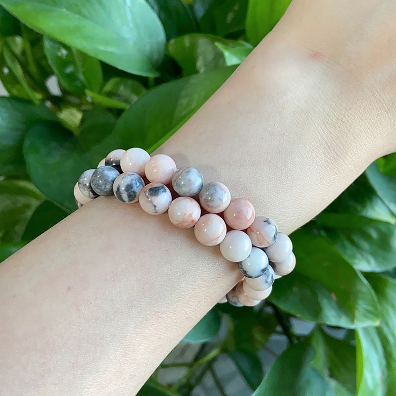 Pink Zebra Jasper Bracelet $15/10PCS
