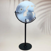 Crystal Carving Druzy Agate Moon Face With Cat
