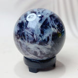Natural Purple Fluorite Root Crystal Sphere Purple