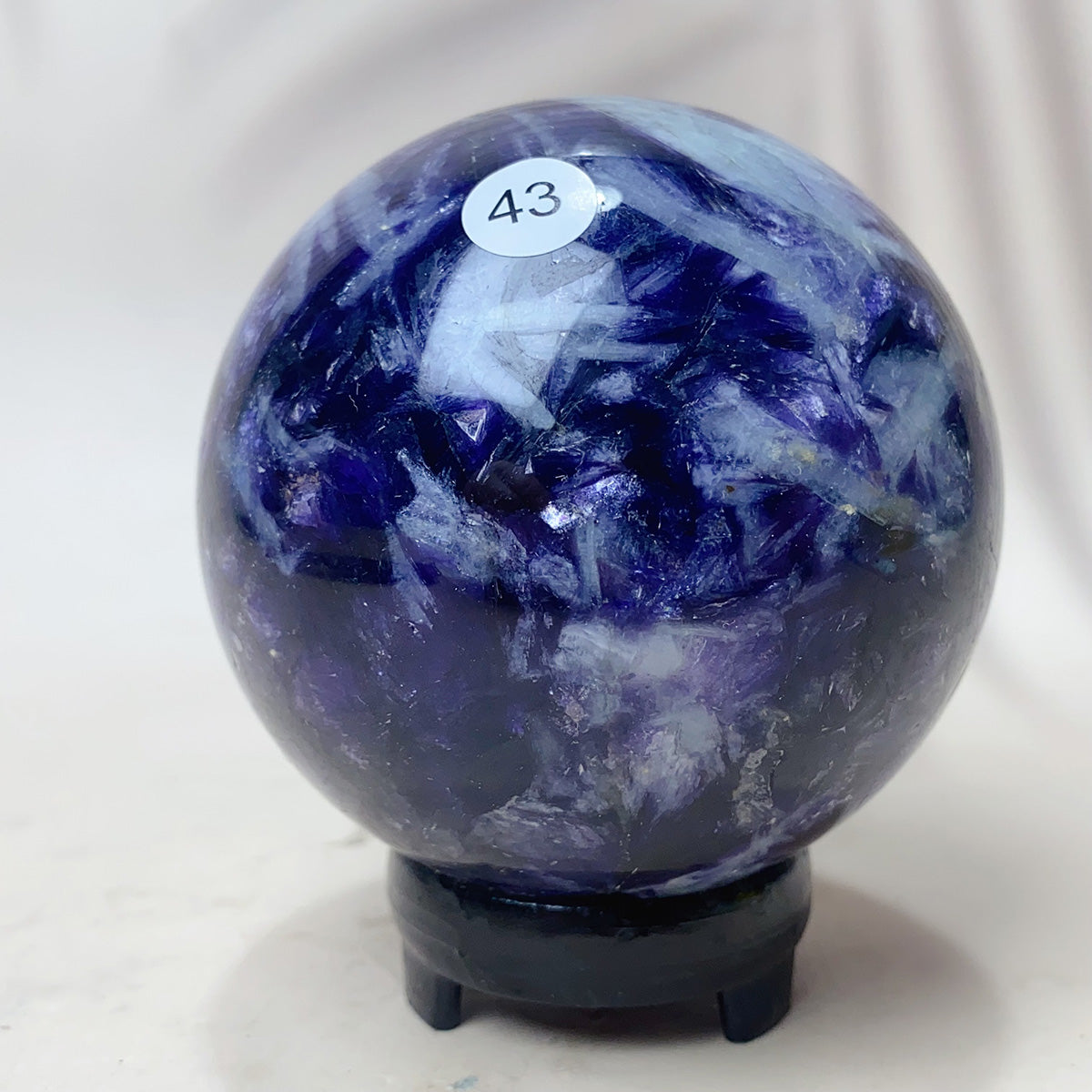 Natural Purple Fluorite Root Crystal Sphere Purple