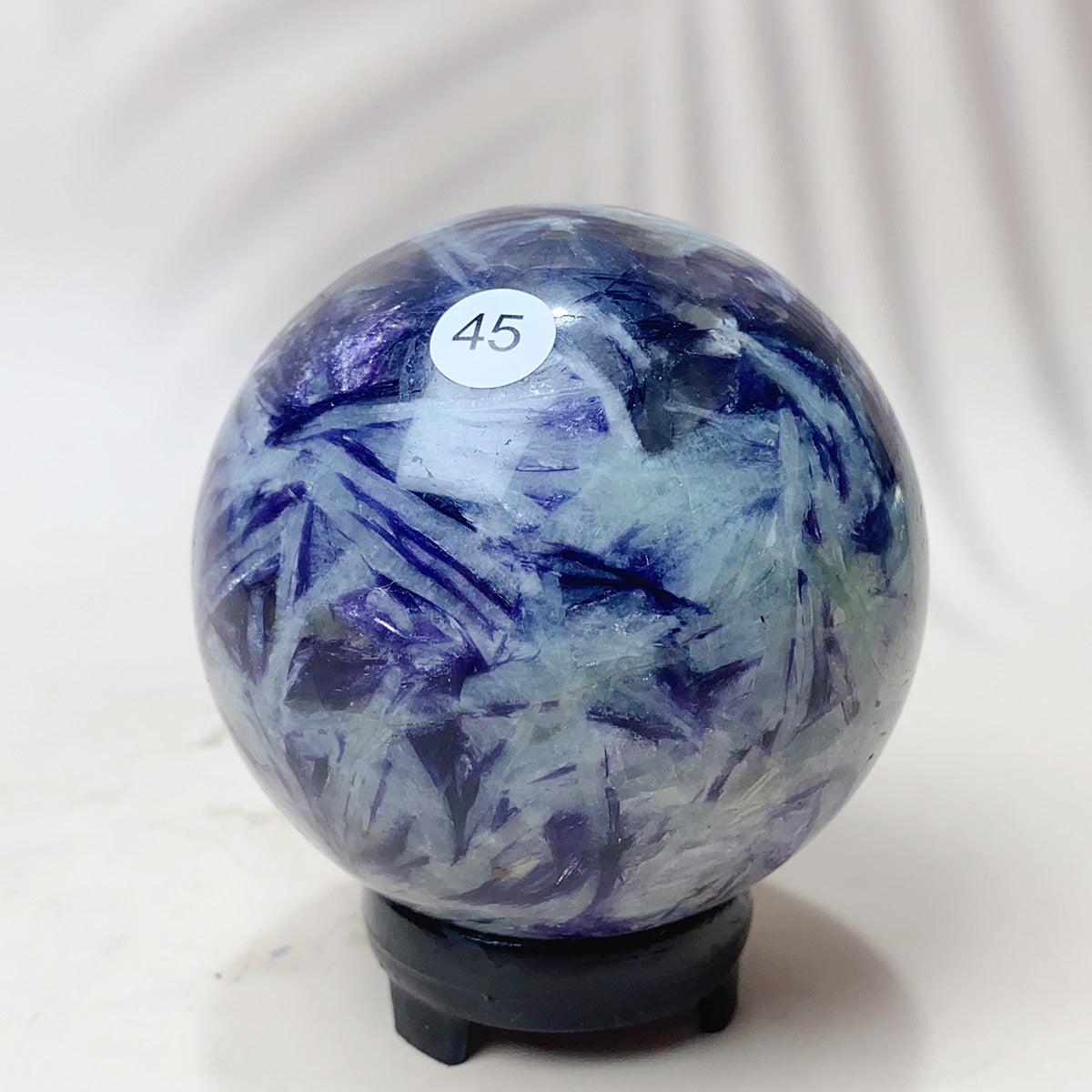 Natural Purple Fluorite Root Crystal Sphere Purple