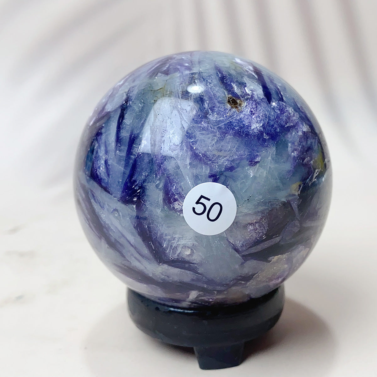 Natural Purple Fluorite Root Crystal Sphere Purple