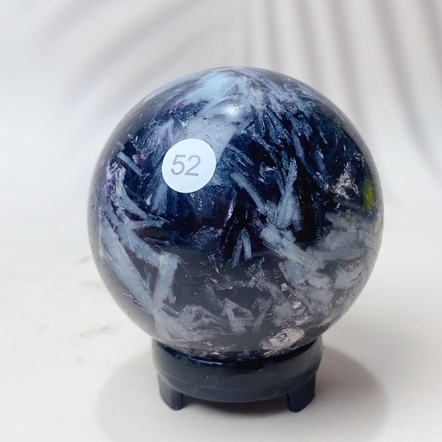 Natural Purple Fluorite Root Crystal Sphere Purple