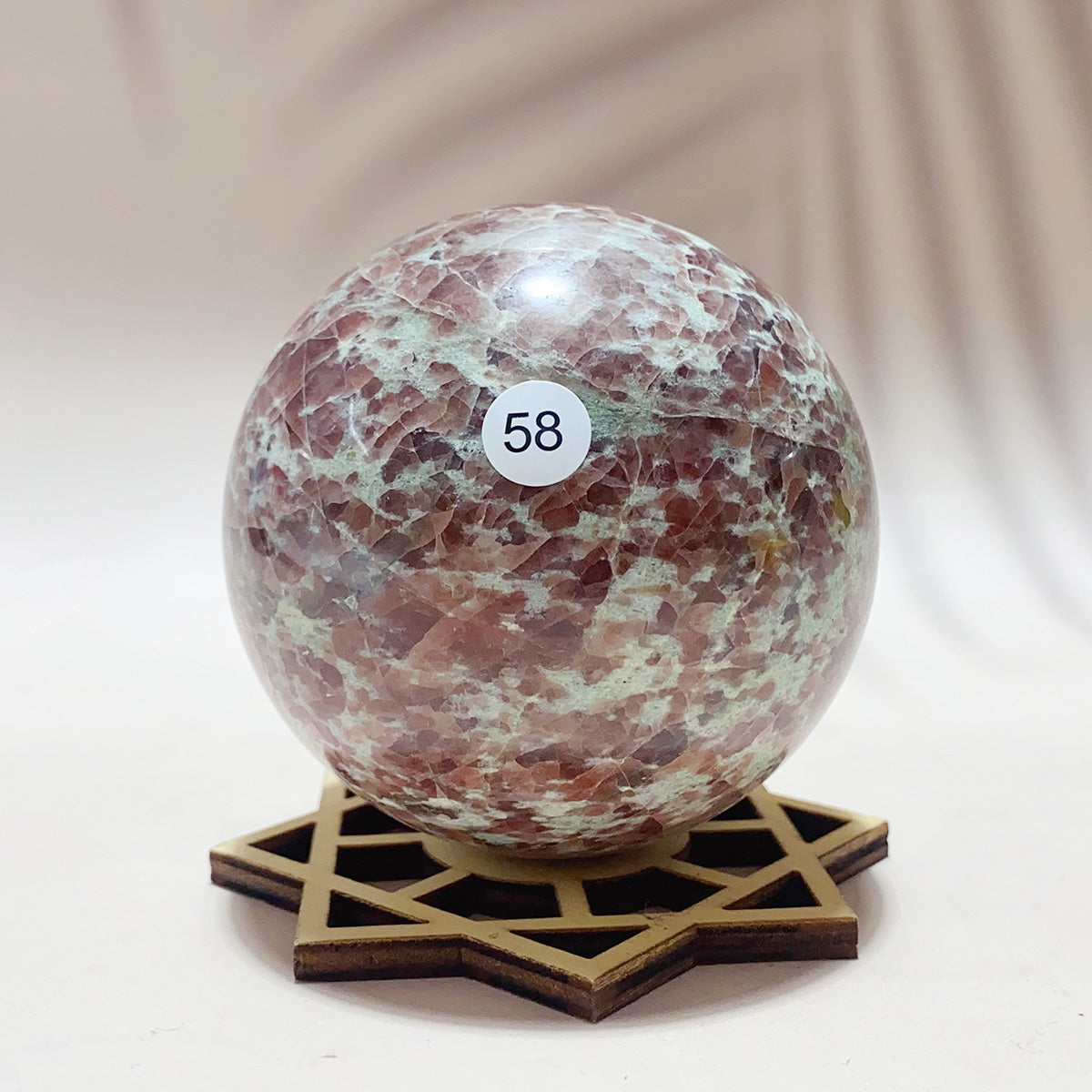 Natural Amazonite Garnet Crystal Sphere