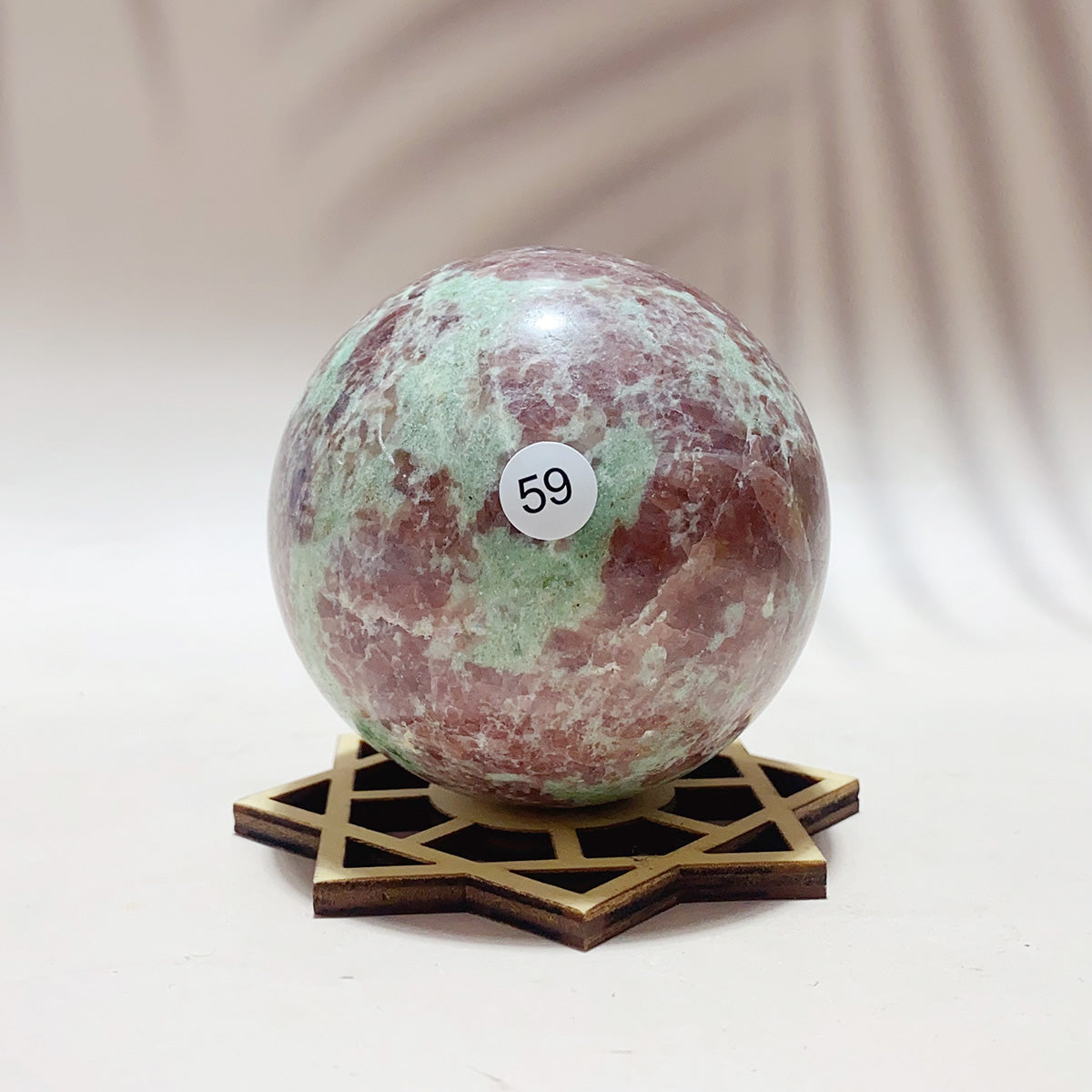 Natural Amazonite Garnet Crystal Sphere