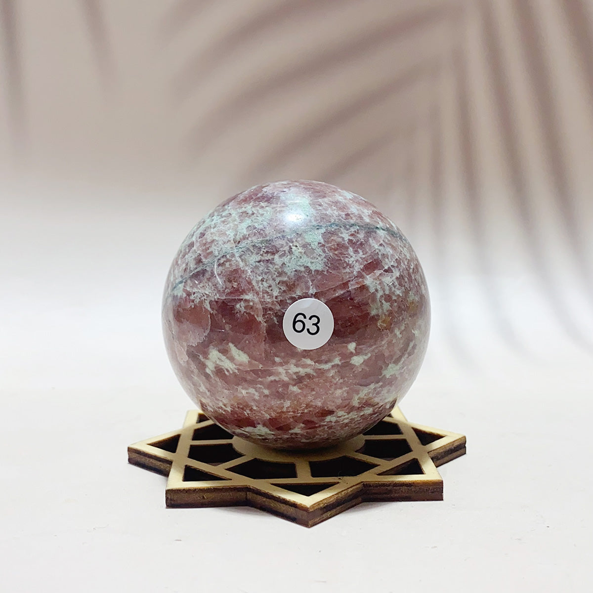 Natural Amazonite Garnet Crystal Sphere