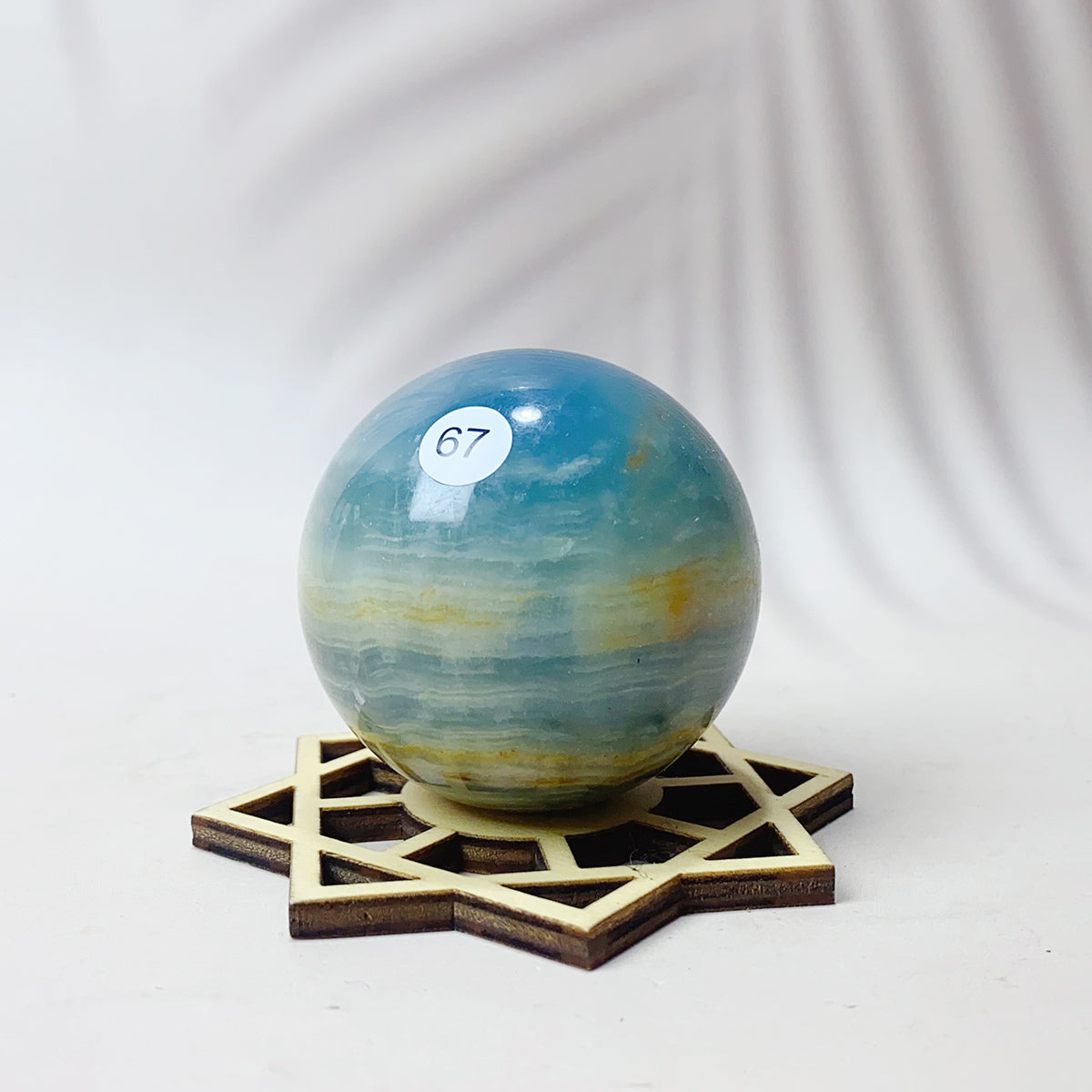 Natural Blue Onxy Crystal Sphere