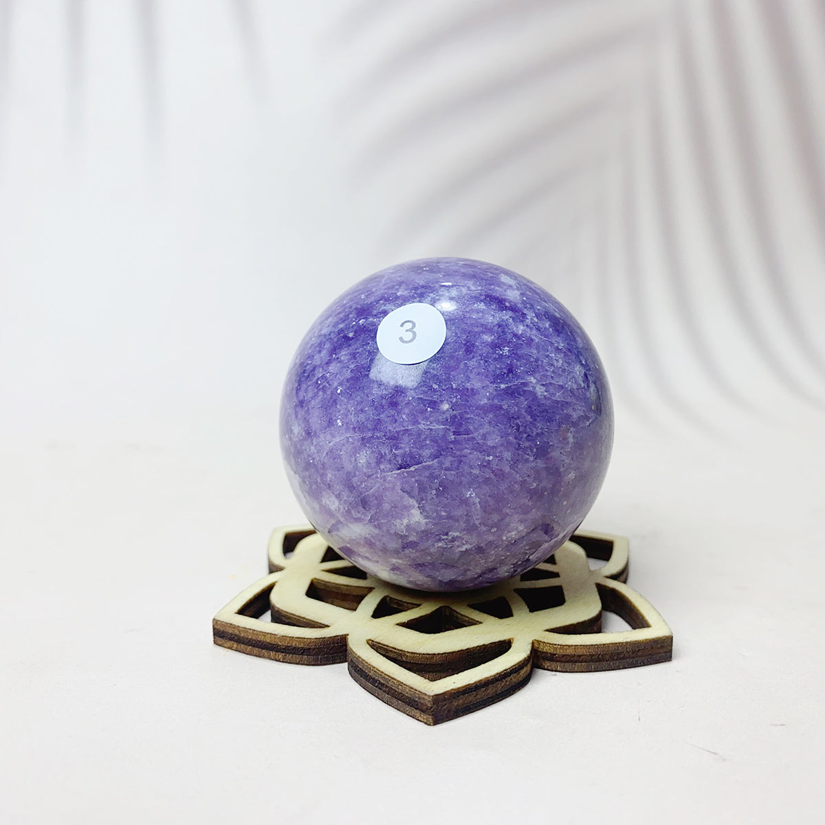 Natural Lepidolite Crystal Sphere