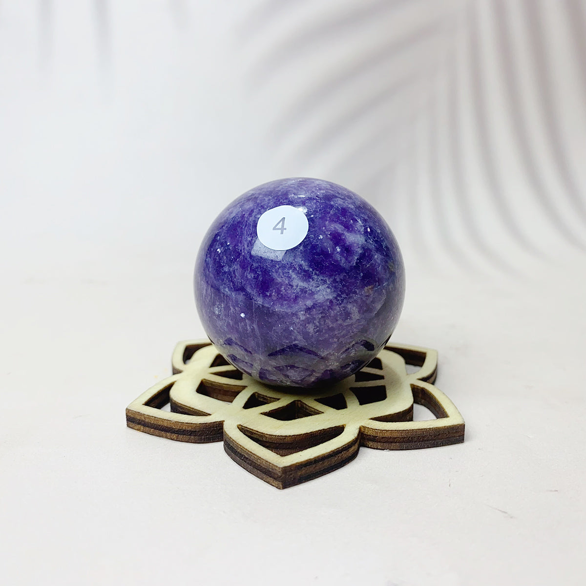 Natural Lepidolite Crystal Sphere