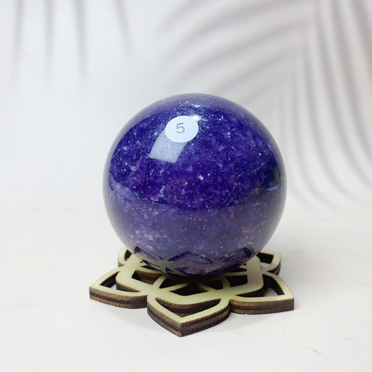 Natural Lepidolite Crystal Sphere