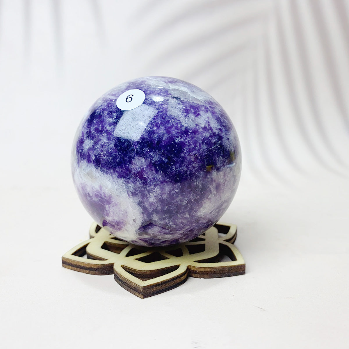 Natural Lepidolite Crystal Sphere