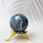 Natural Black Pearl Jade Crystal Sphere