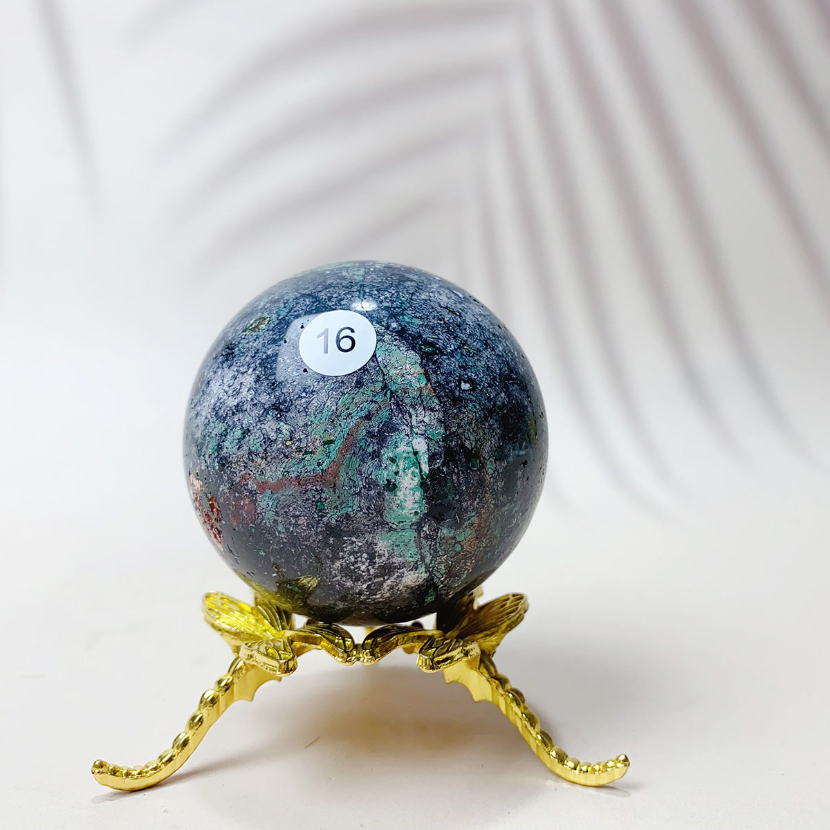 Natural Black Pearl Jade Crystal Sphere