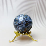 Natural Black Pearl Jade Crystal Sphere