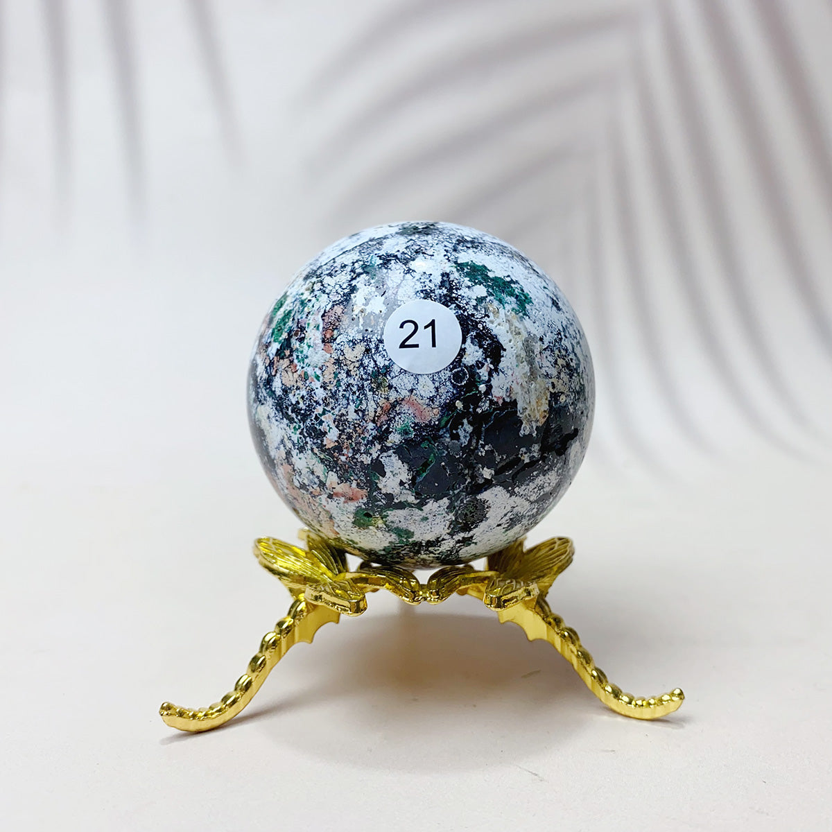 Natural Black Pearl Jade Crystal Sphere