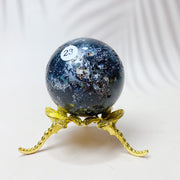 Natural Black Pearl Jade Crystal Sphere