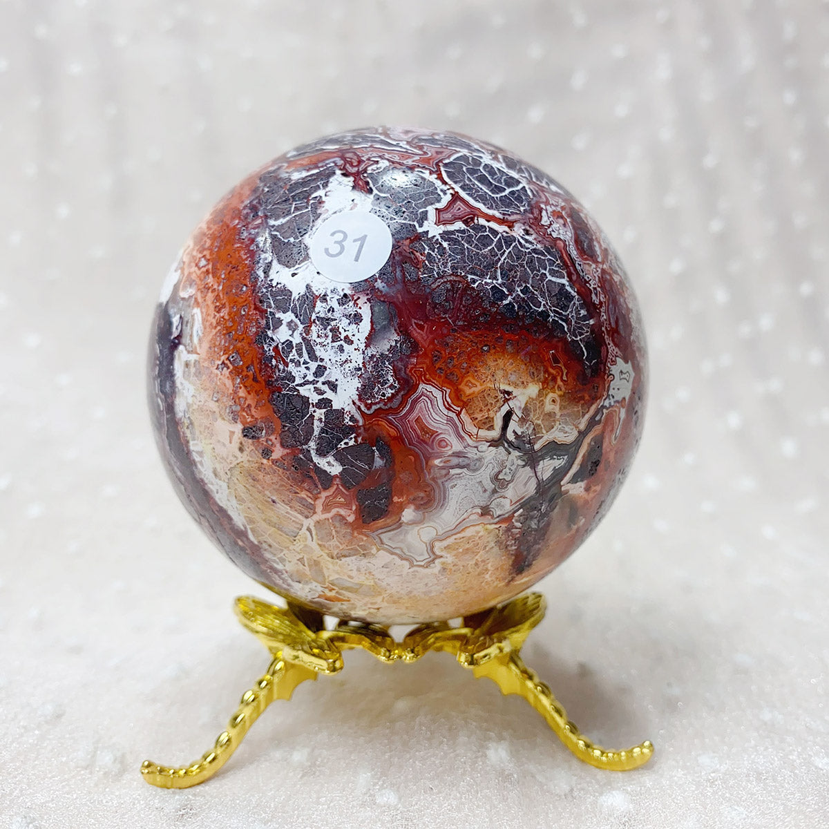 Natural Crystal Mexican Agate Sphere
