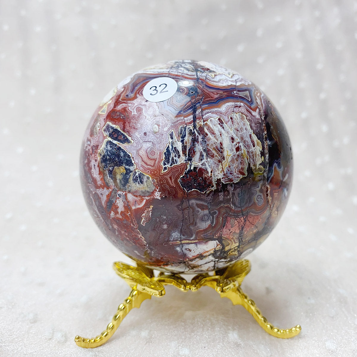 Natural Crystal Mexican Agate Sphere