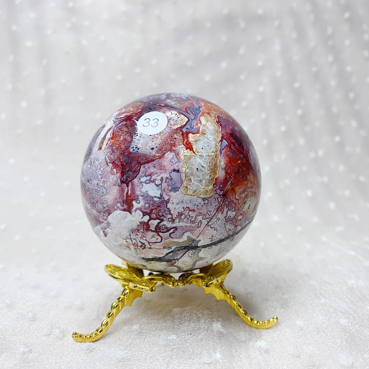 Natural Crystal Mexican Agate Sphere