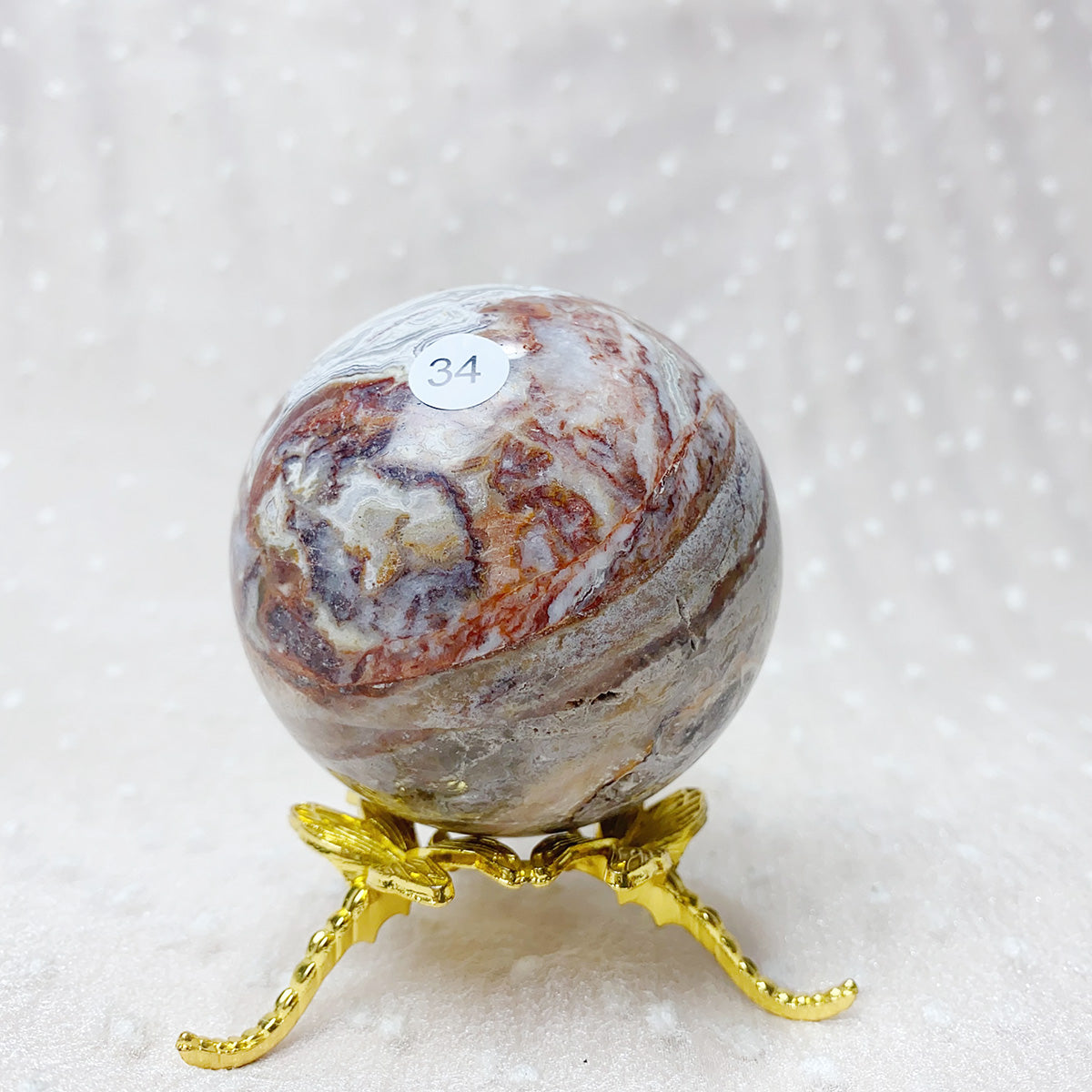 Natural Crystal Mexican Agate Sphere
