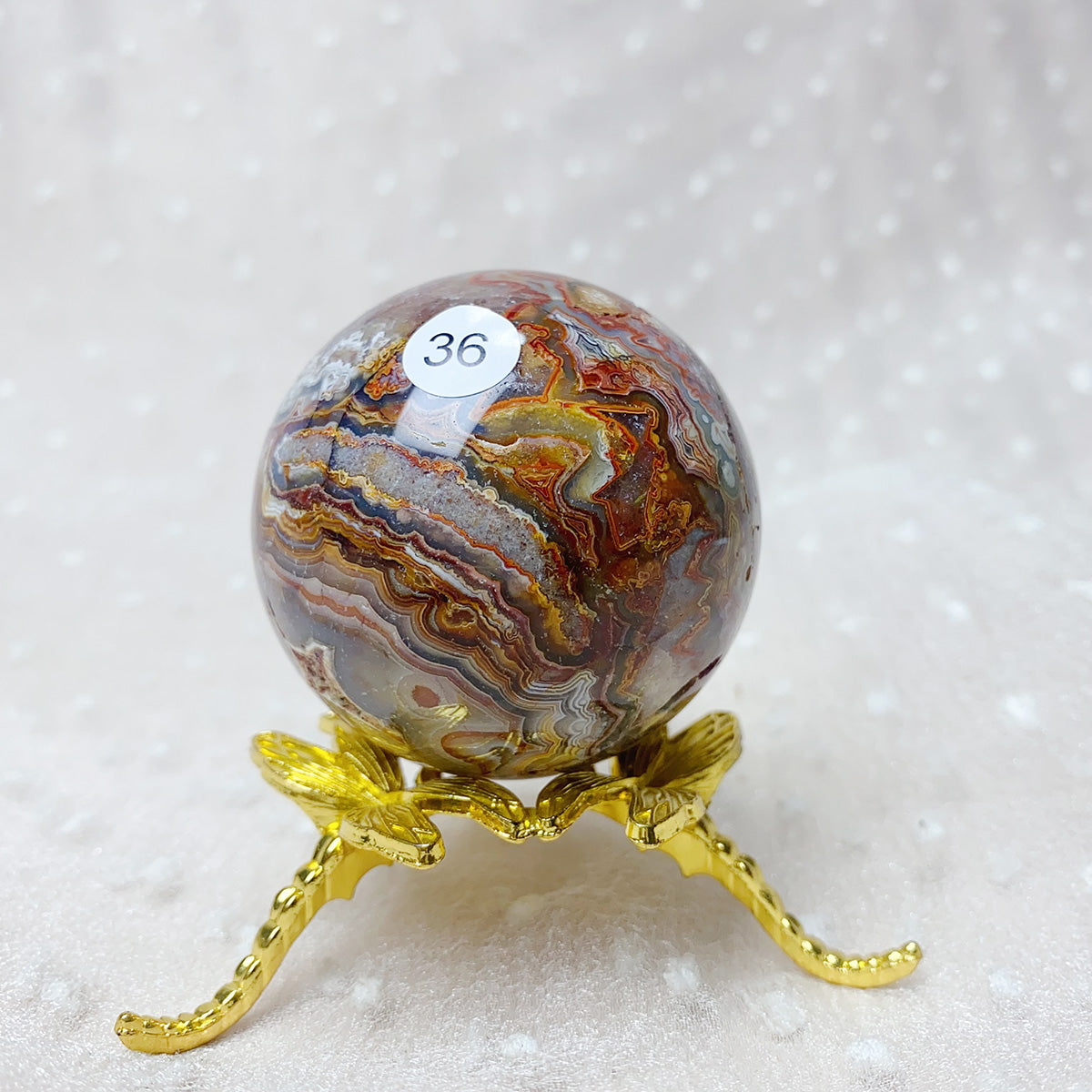 Natural Crystal Mexican Agate Sphere