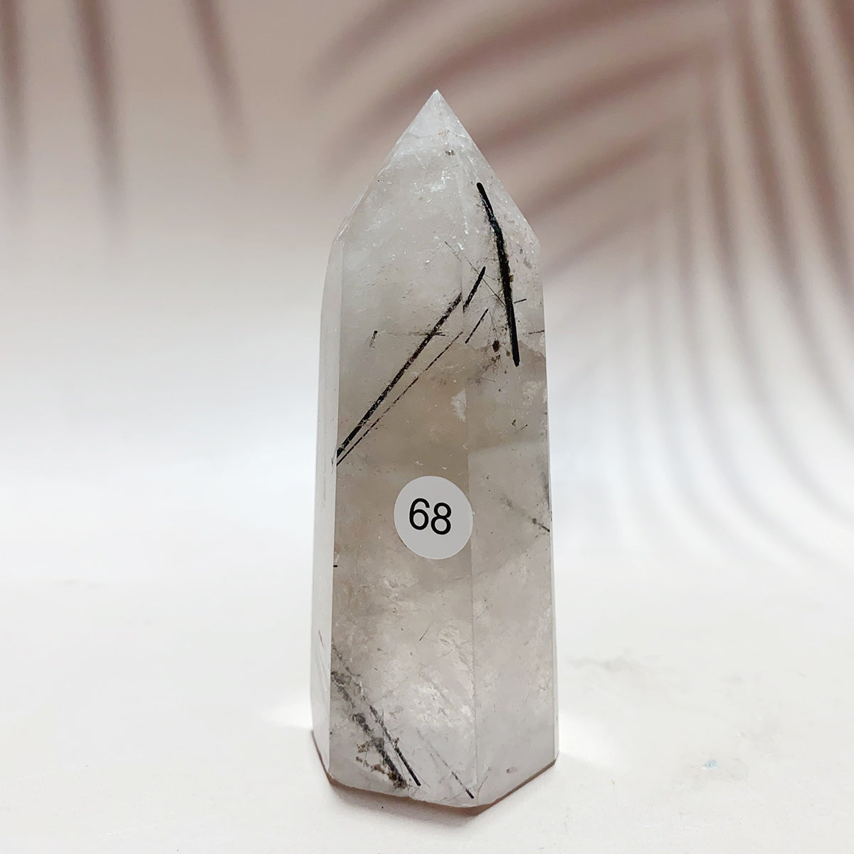 Natural Black Tourmaline Crystal Tower