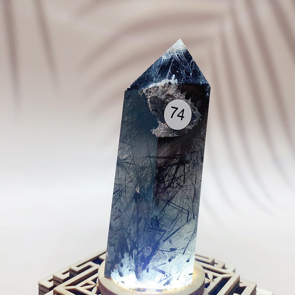 Natural Black Tourmaline Crystal Tower