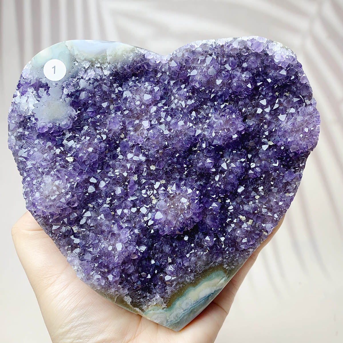 Large Size Natural Crystal Gemstone Amethyst Cluster Love Heart