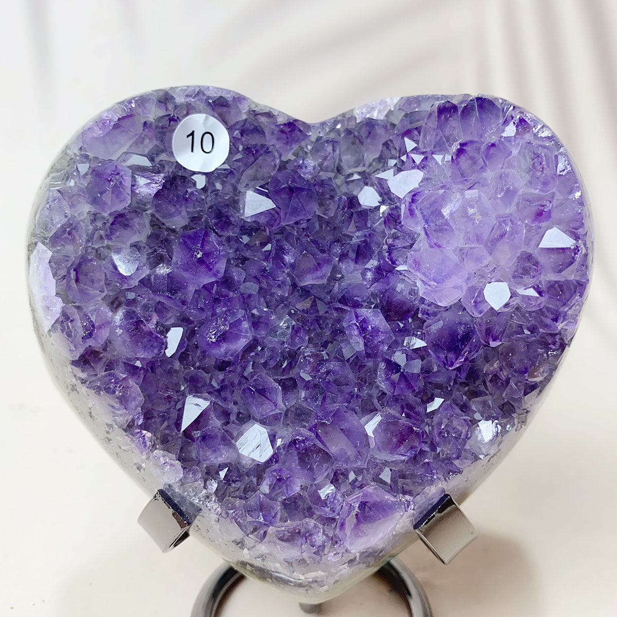 Large Size Natural Crystal Gemstone Amethyst Cluster Love Heart