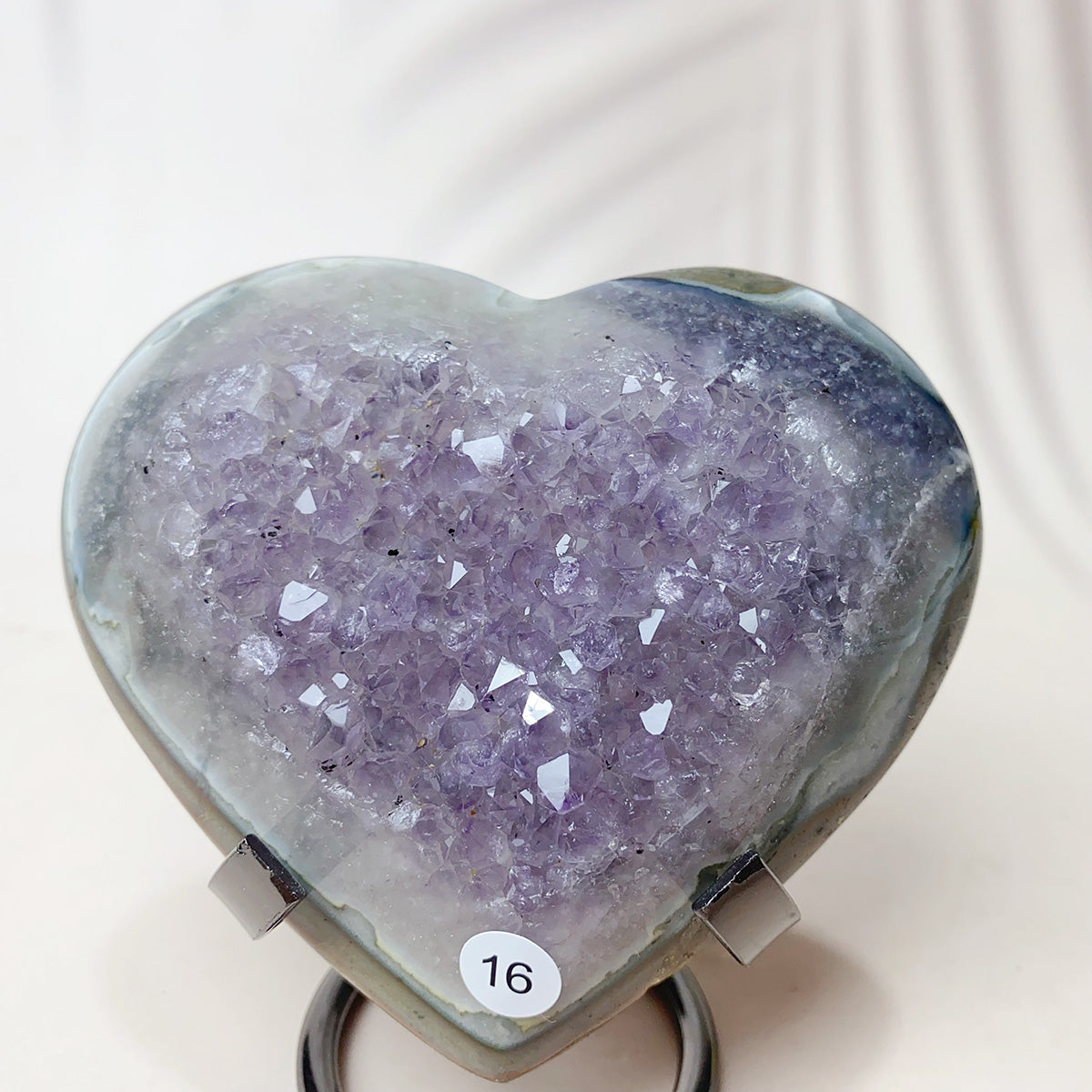 Large Size Natural Crystal Gemstone Amethyst Cluster Love Heart