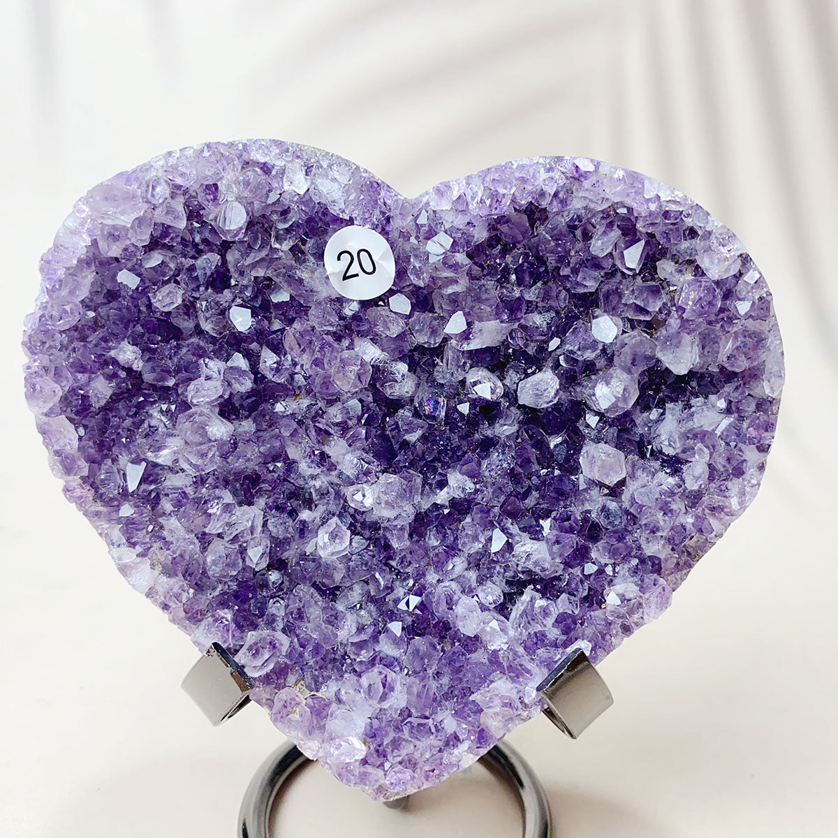 Large Size Natural Crystal Gemstone Amethyst Cluster Love Heart