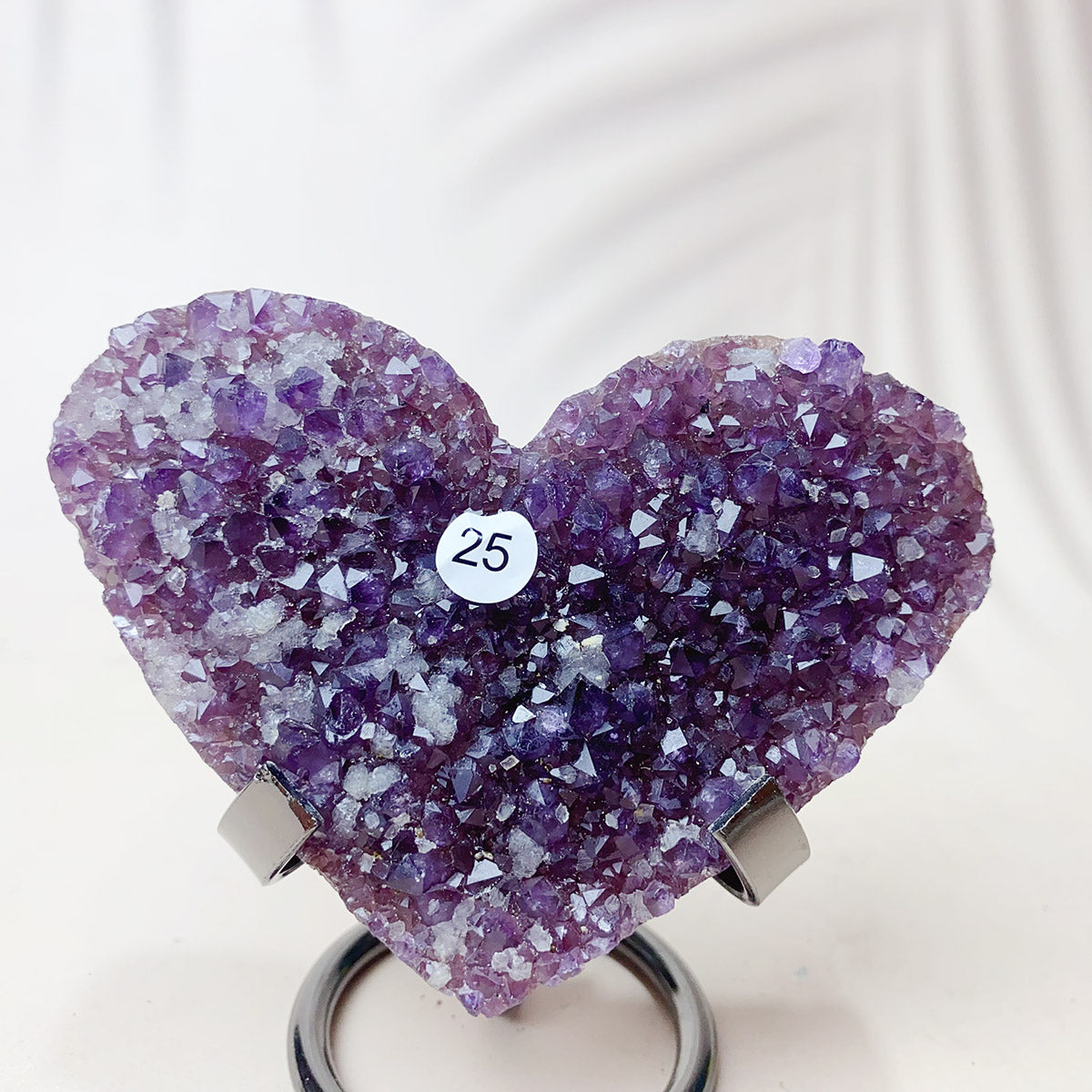 Large Size Natural Crystal Gemstone Amethyst Cluster Love Heart