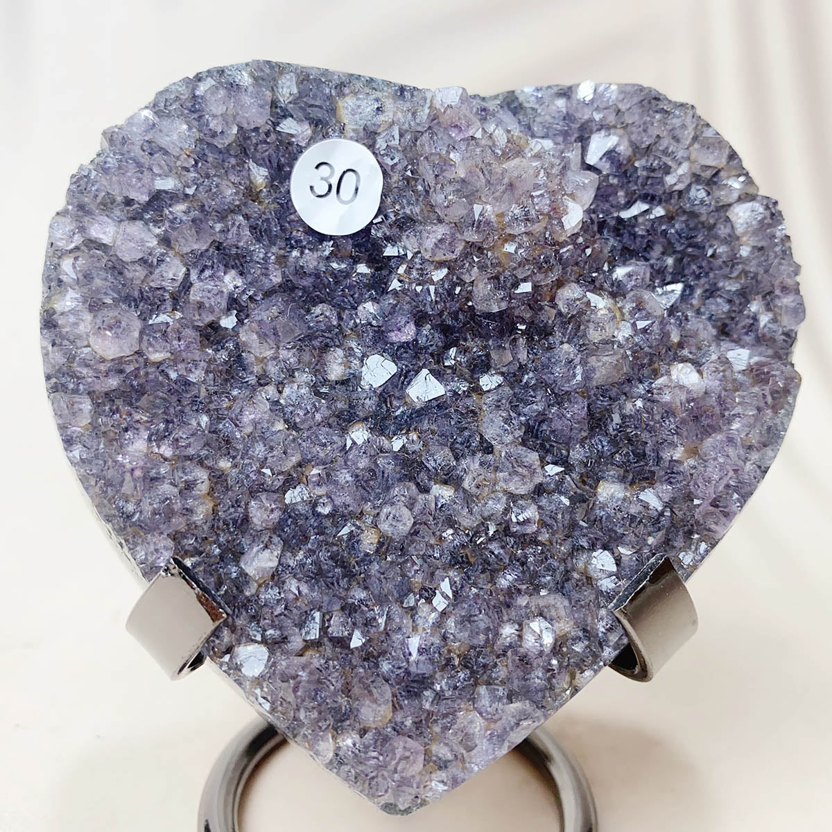 Large Size Natural Crystal Gemstone Amethyst Cluster Love Heart