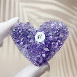 Natural Small Amethyst Cluster Love Heart Raw Stone Crystal