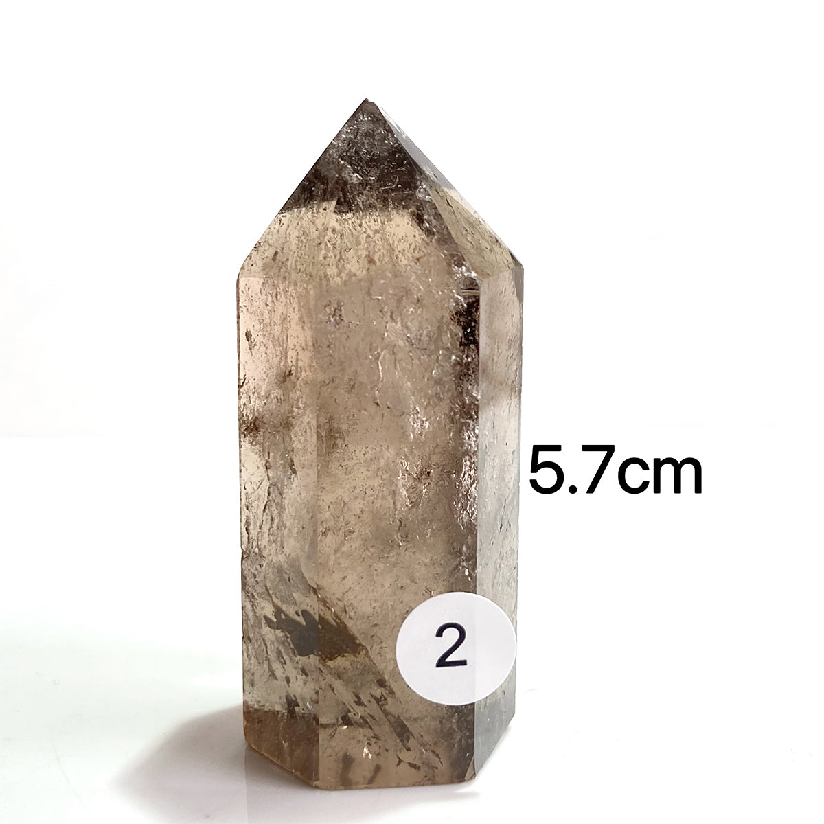 Natural Smokey Quartz Dark Color Crystal Tower