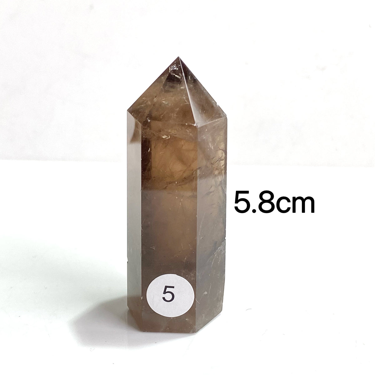 Natural Smokey Quartz Dark Color Crystal Tower