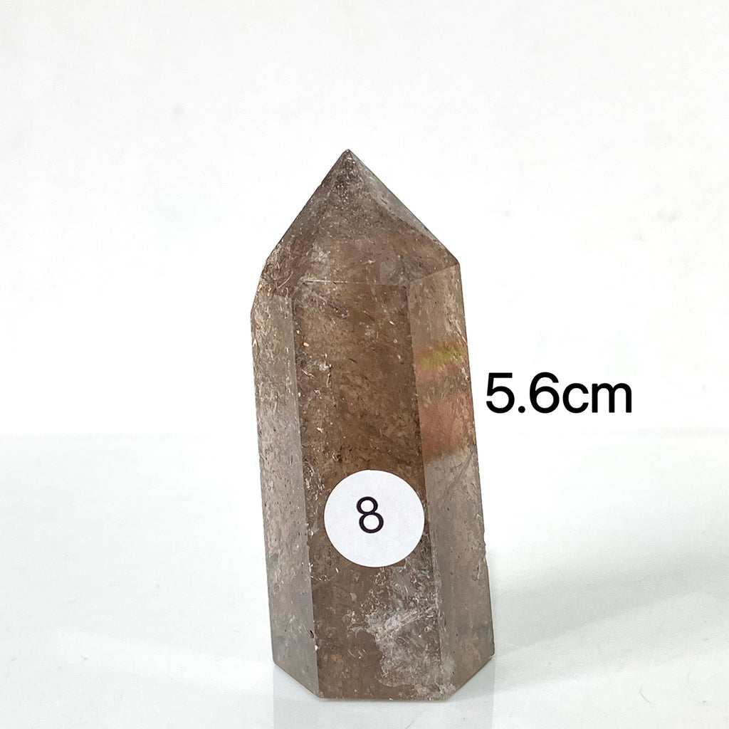 Natural Smokey Quartz Dark Color Crystal Tower