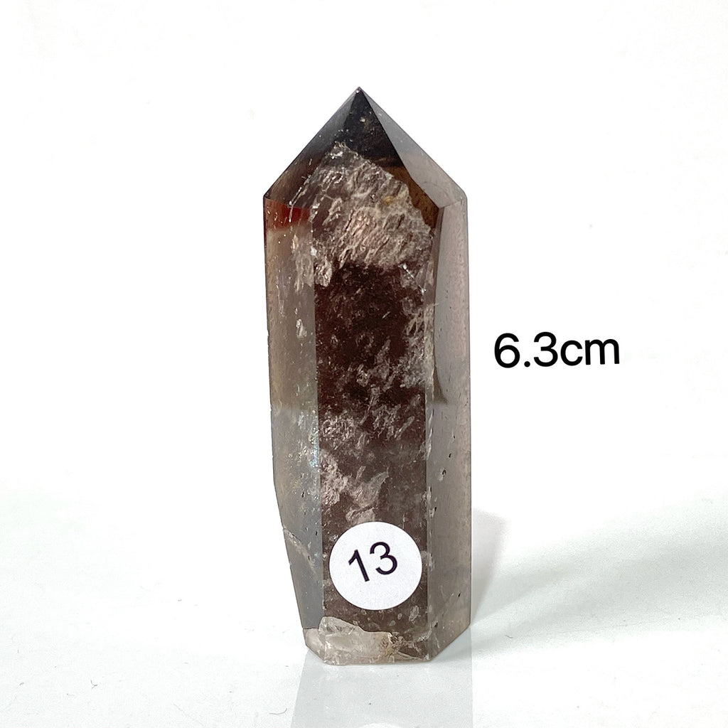 Natural Smokey Quartz Dark Color Crystal Tower