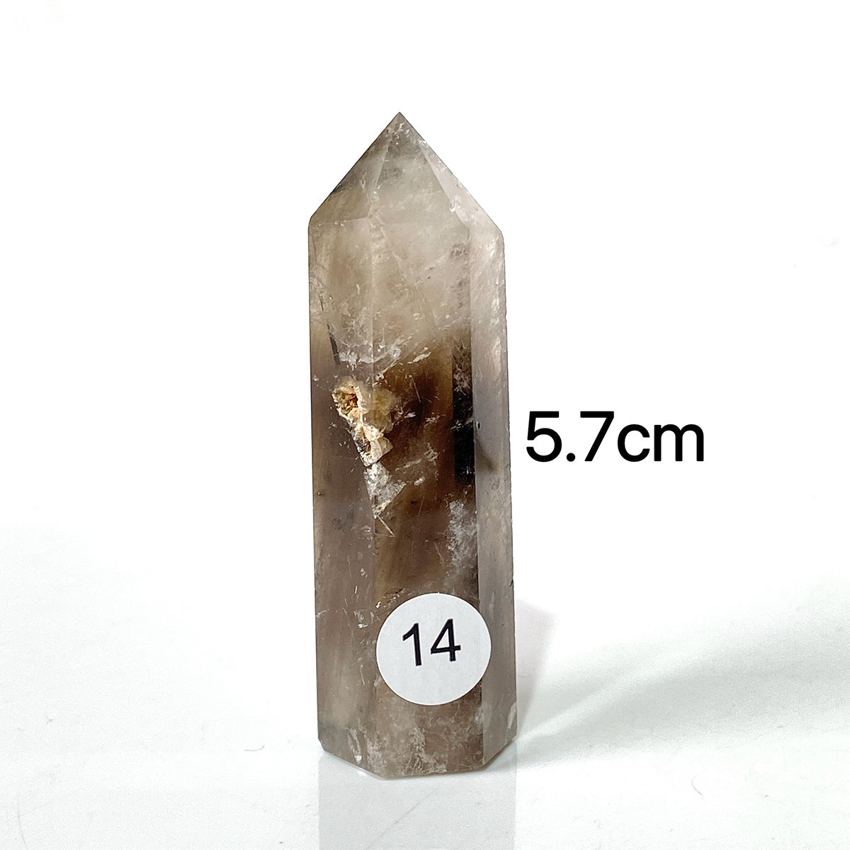 Natural Smokey Quartz Dark Color Crystal Tower