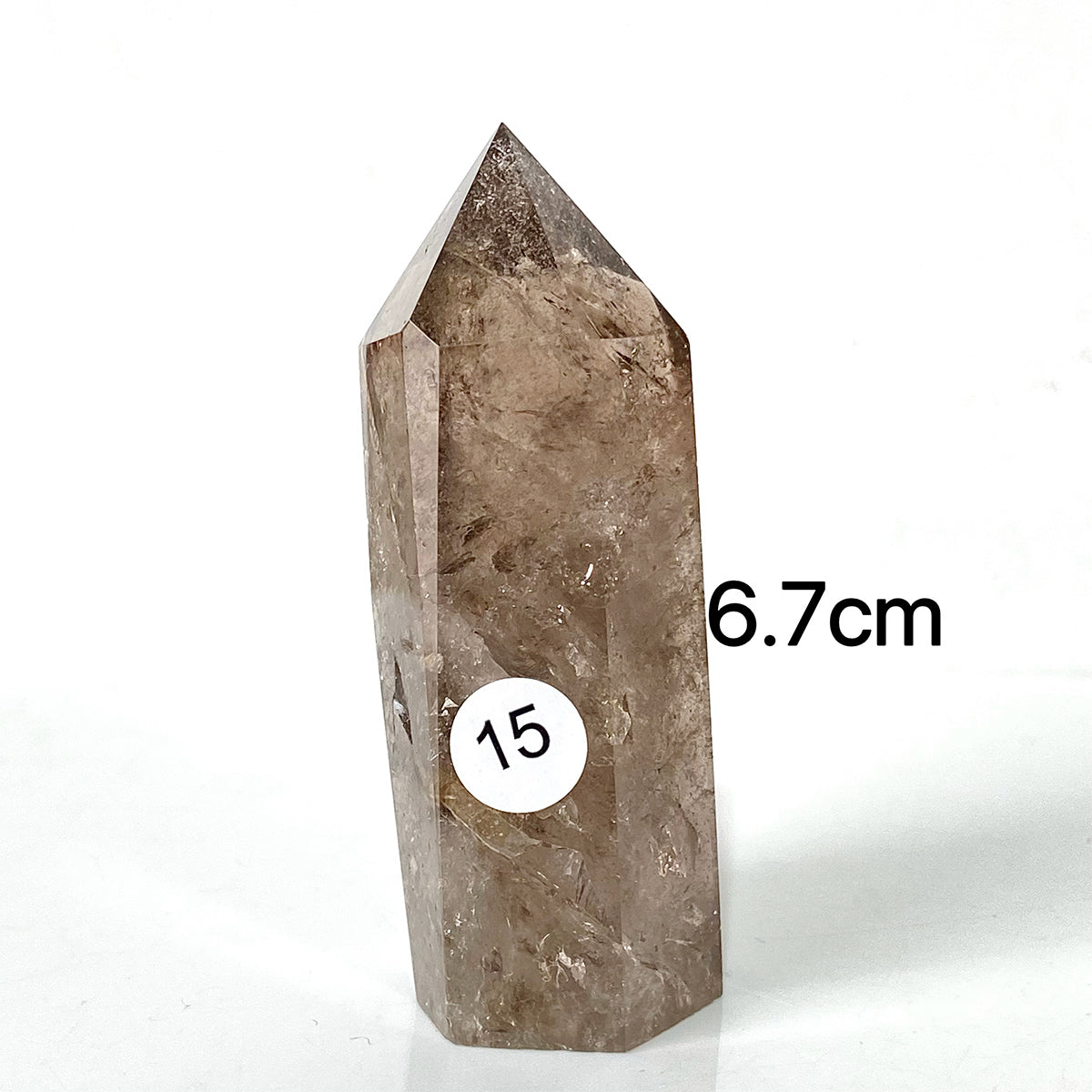 Natural Smokey Quartz Dark Color Crystal Tower