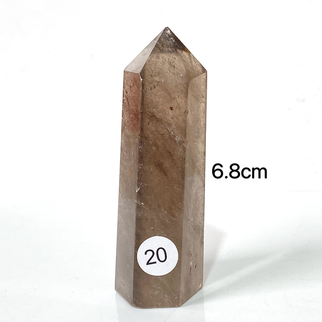 Natural Smokey Quartz Dark Color Crystal Tower