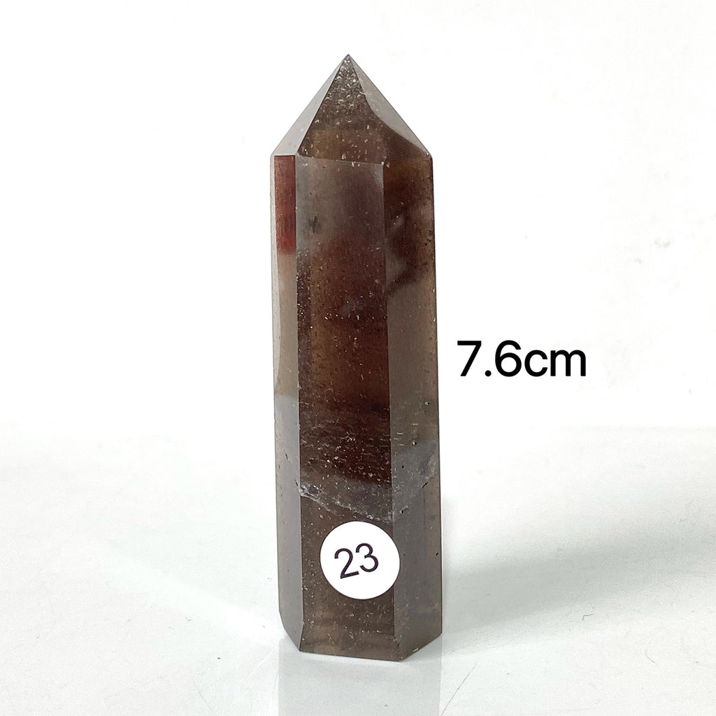Natural Smokey Quartz Dark Color Crystal Tower